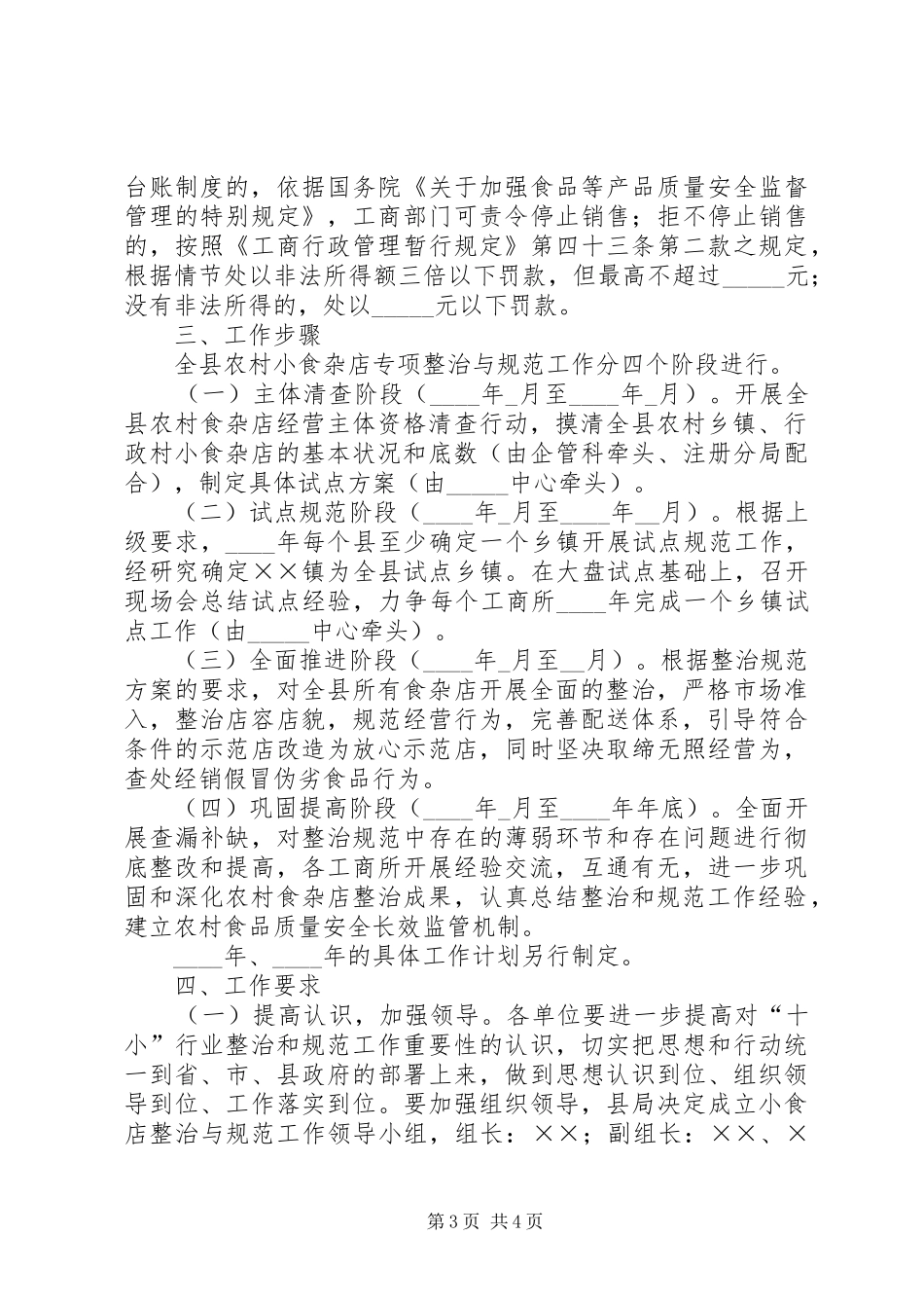 2024年小食杂店整治与规范工作方案_第3页