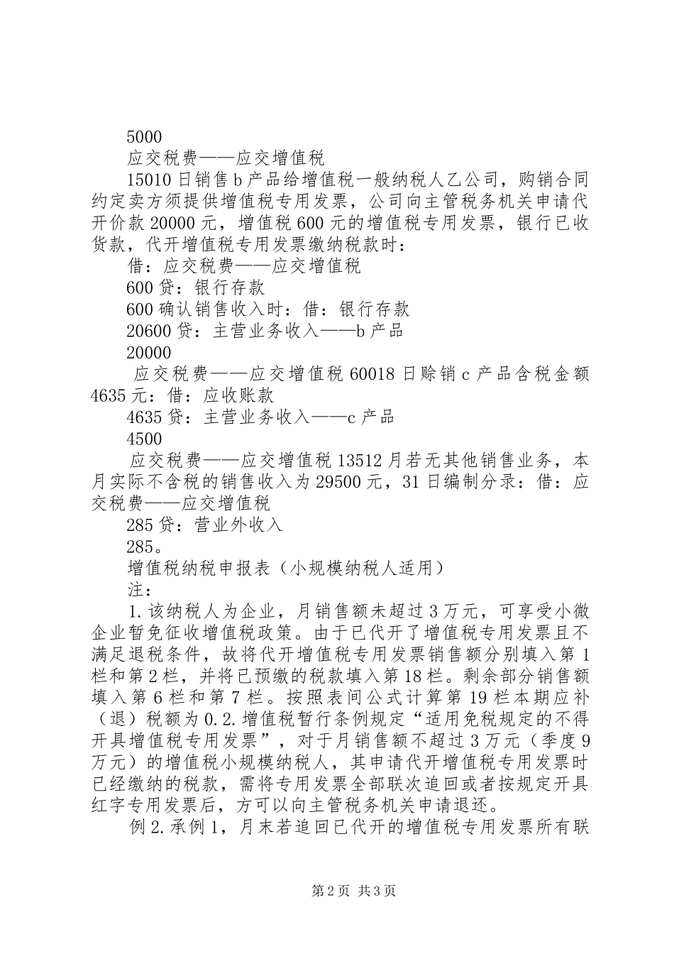 2024年小微企业享受免税优惠的财税处理_第2页