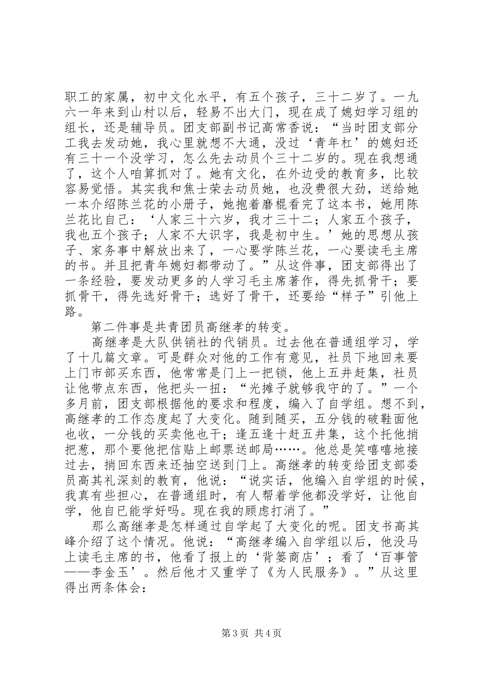 2024年怎样把李家庄团支部经验学到手_第3页