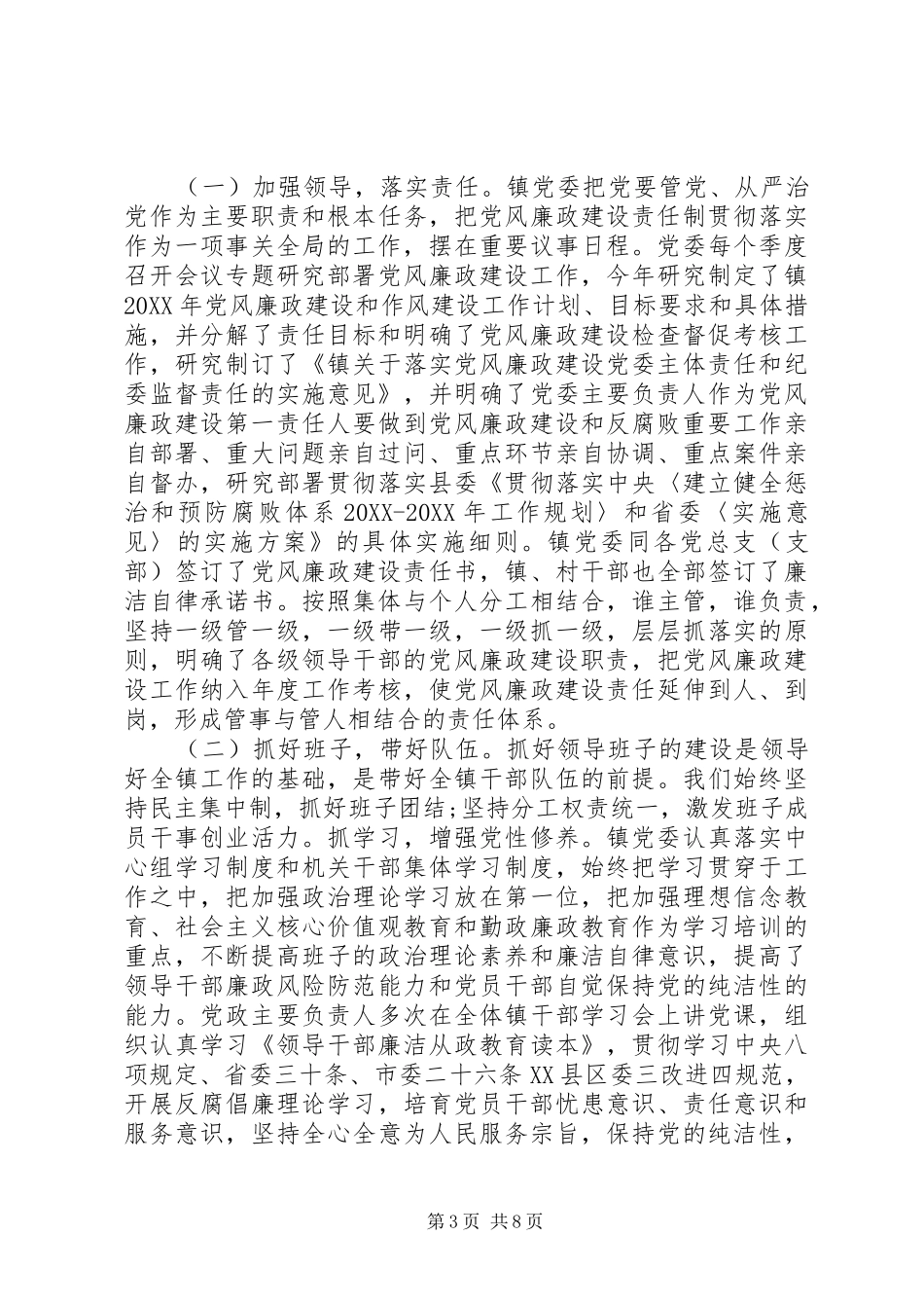 2024年乡镇领导班子述责述廉报告_第3页