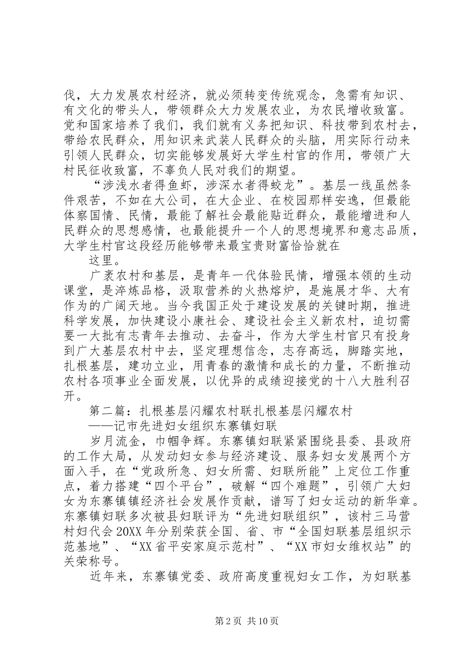 2024年扎根基层风险农村_第2页