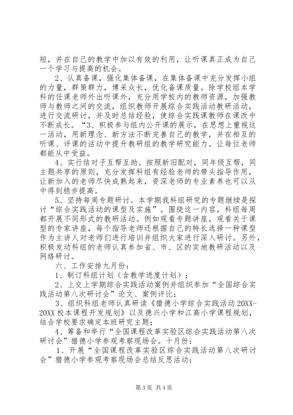 2024年小学综合实践科组计划_第3页
