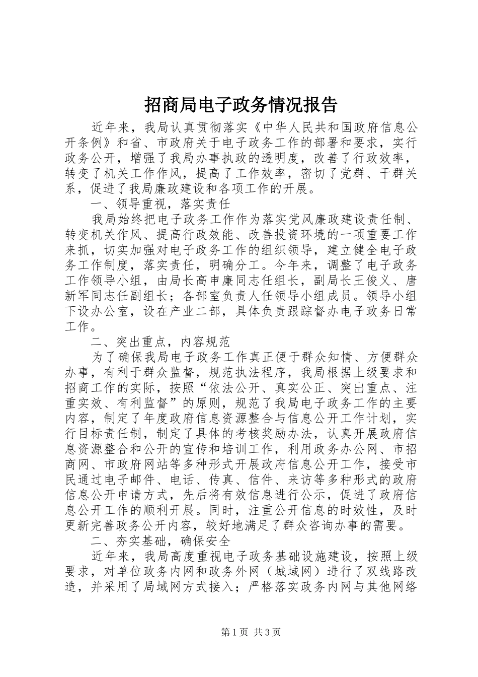 2024年招商局电子政务情况报告_第1页