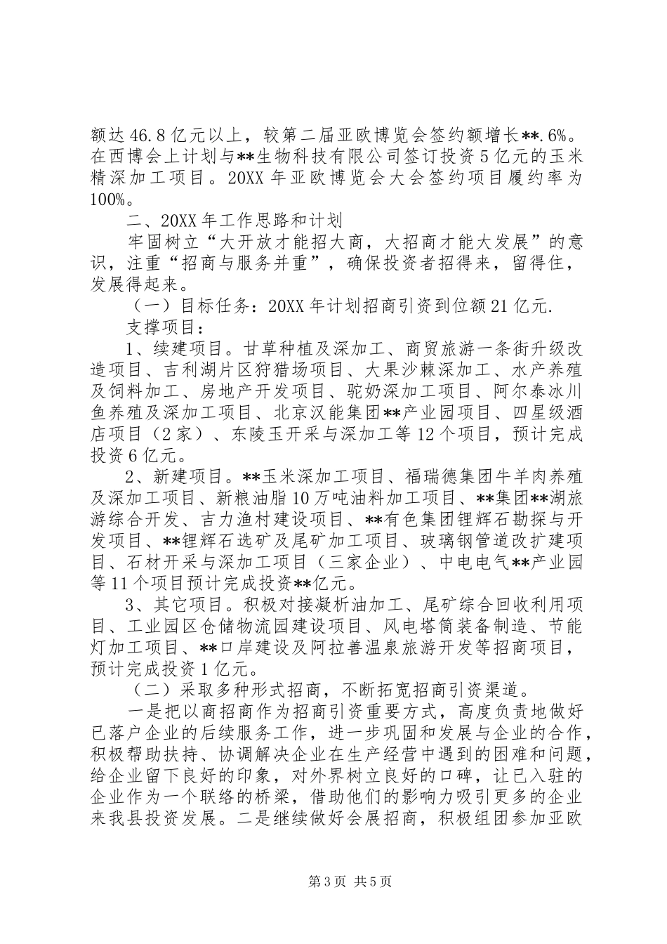 2024年招商引资工作总结及工作计划_第3页