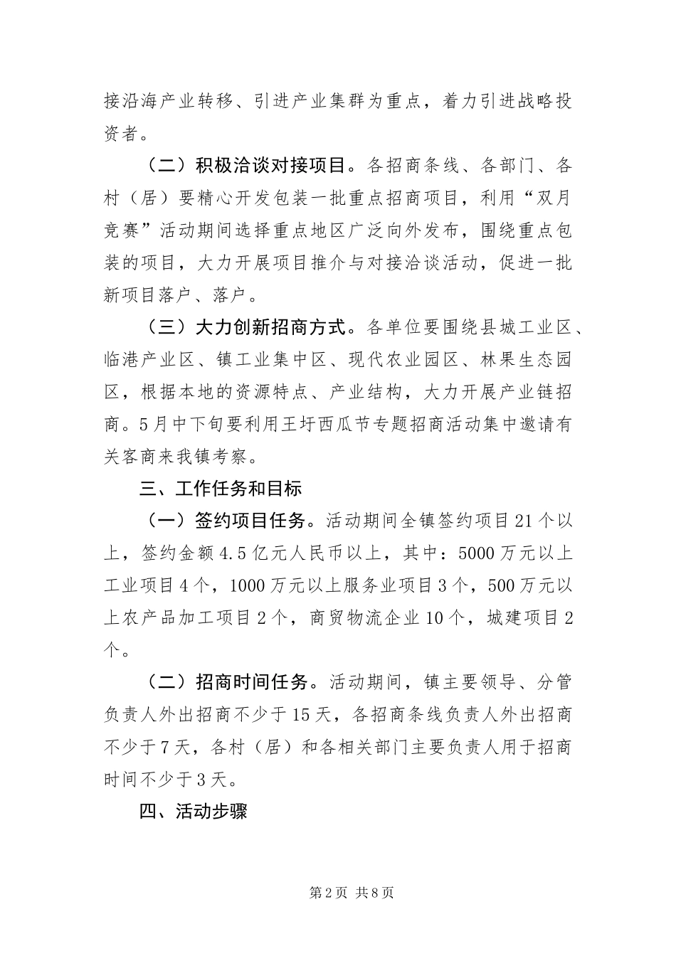 2024年招商引资双月竞赛活动方案_第2页