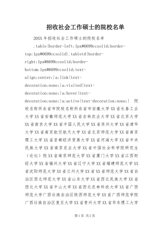 2024年招收社会工作硕士的院校名单