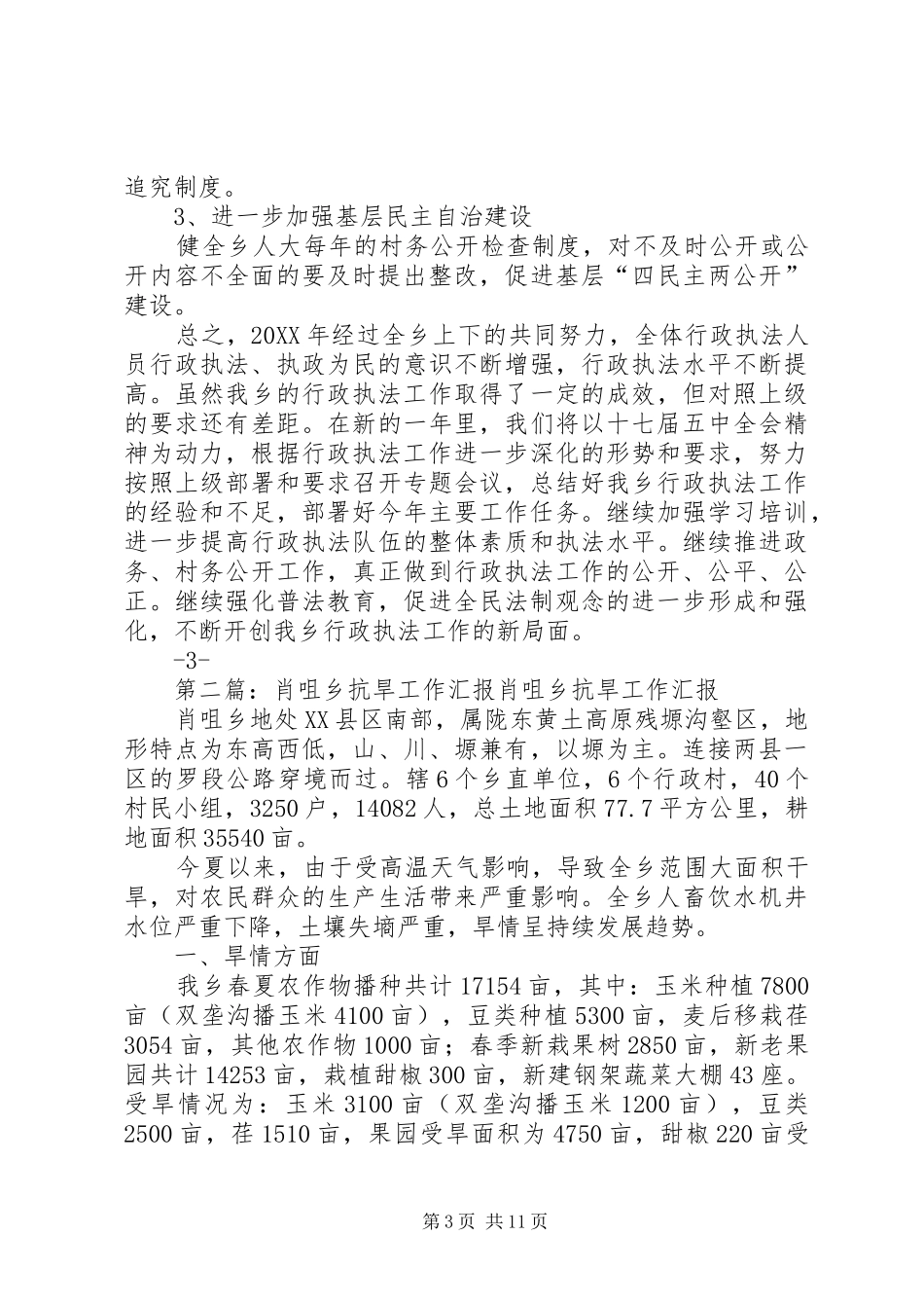 2024年肖咀乡行政执法实施工作汇报_第3页