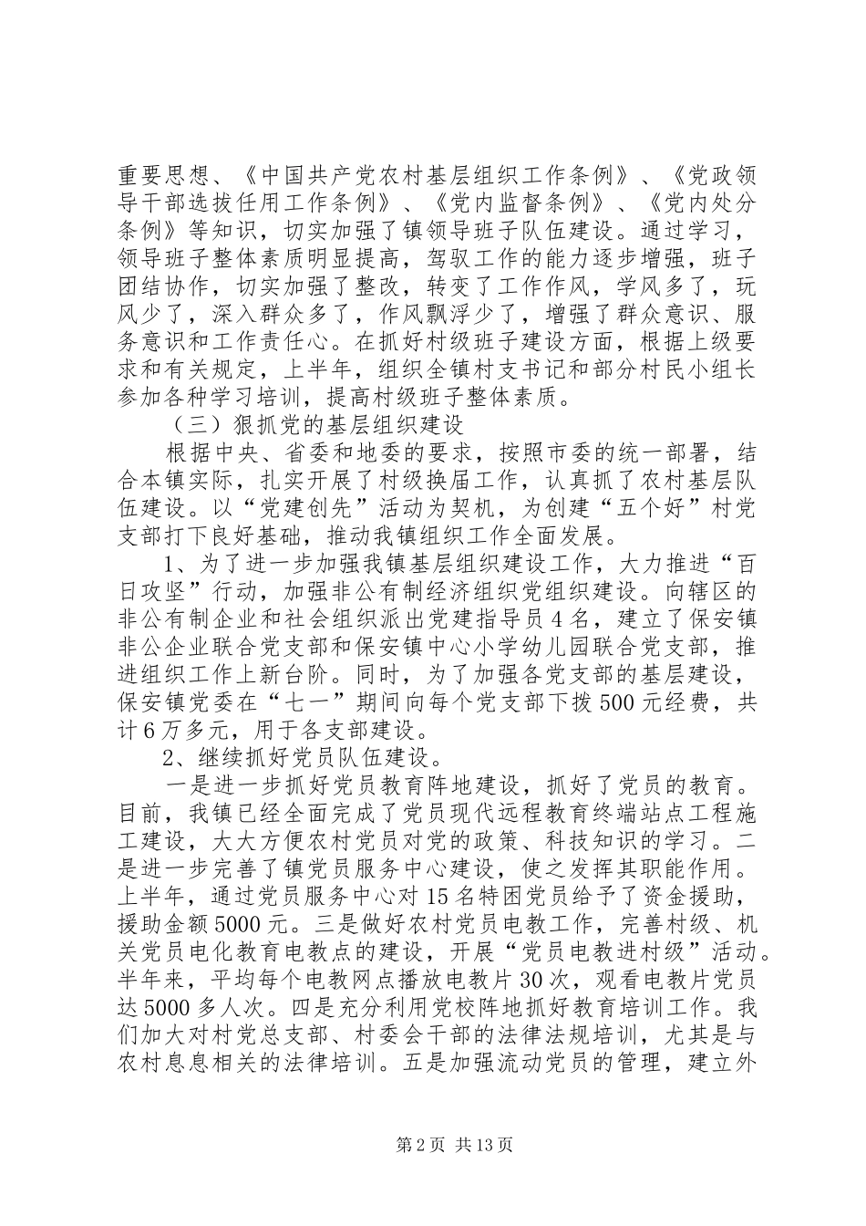 2024年乡镇年度基层组织工作总结_第2页
