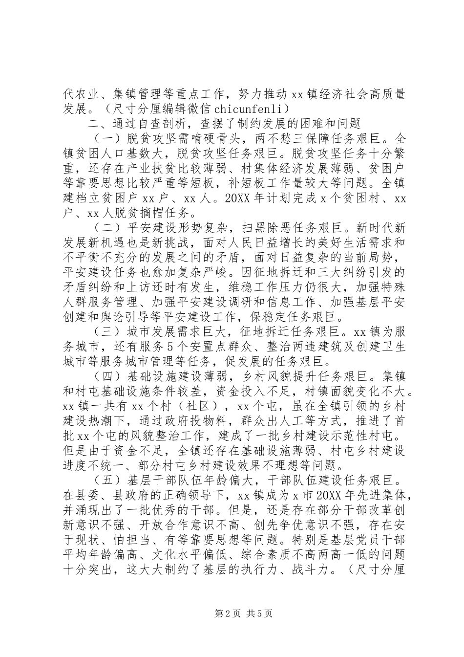 2024年镇党委解放思想改革创新扩大开放担当实干，推动经济社会高质量发展大讨论专题报告_第2页