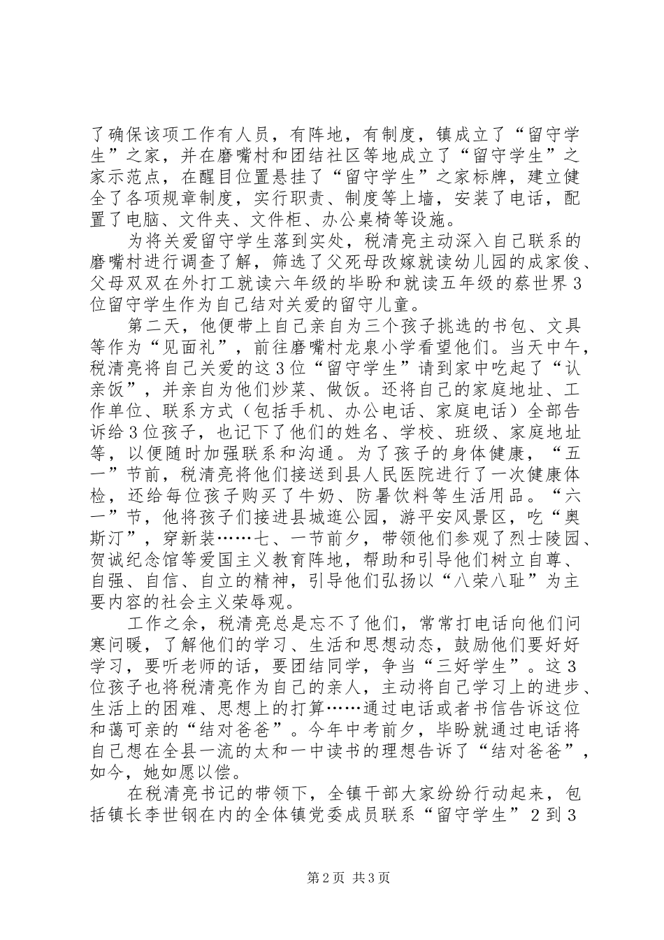 2024年镇党委书记的事迹材料_第2页