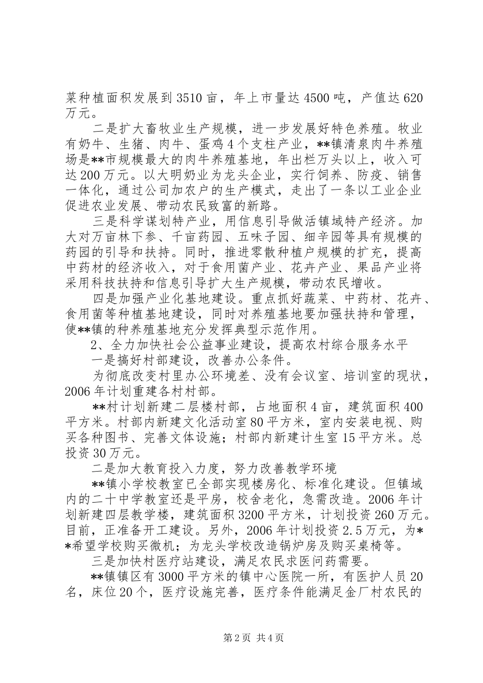 2024年镇新农村建设工作汇报_第2页