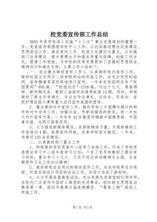 2024年校党委宣传部工作总结