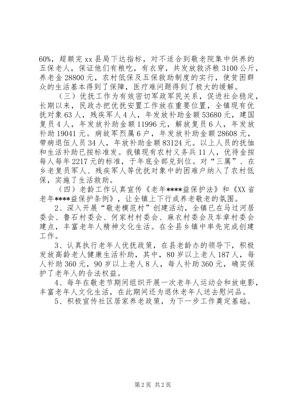 2024年乡镇年度民政办工作总结_第2页