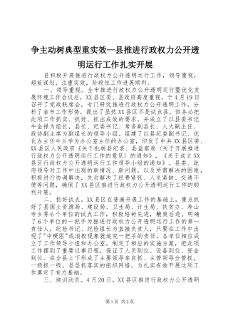 2024年争主动树典型重实效县推进行政权力公开透明运行工作扎实开展
