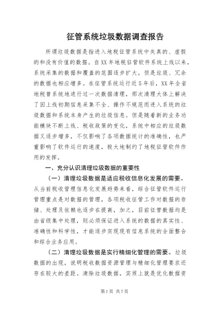 2024年征管系统垃圾数据调查报告