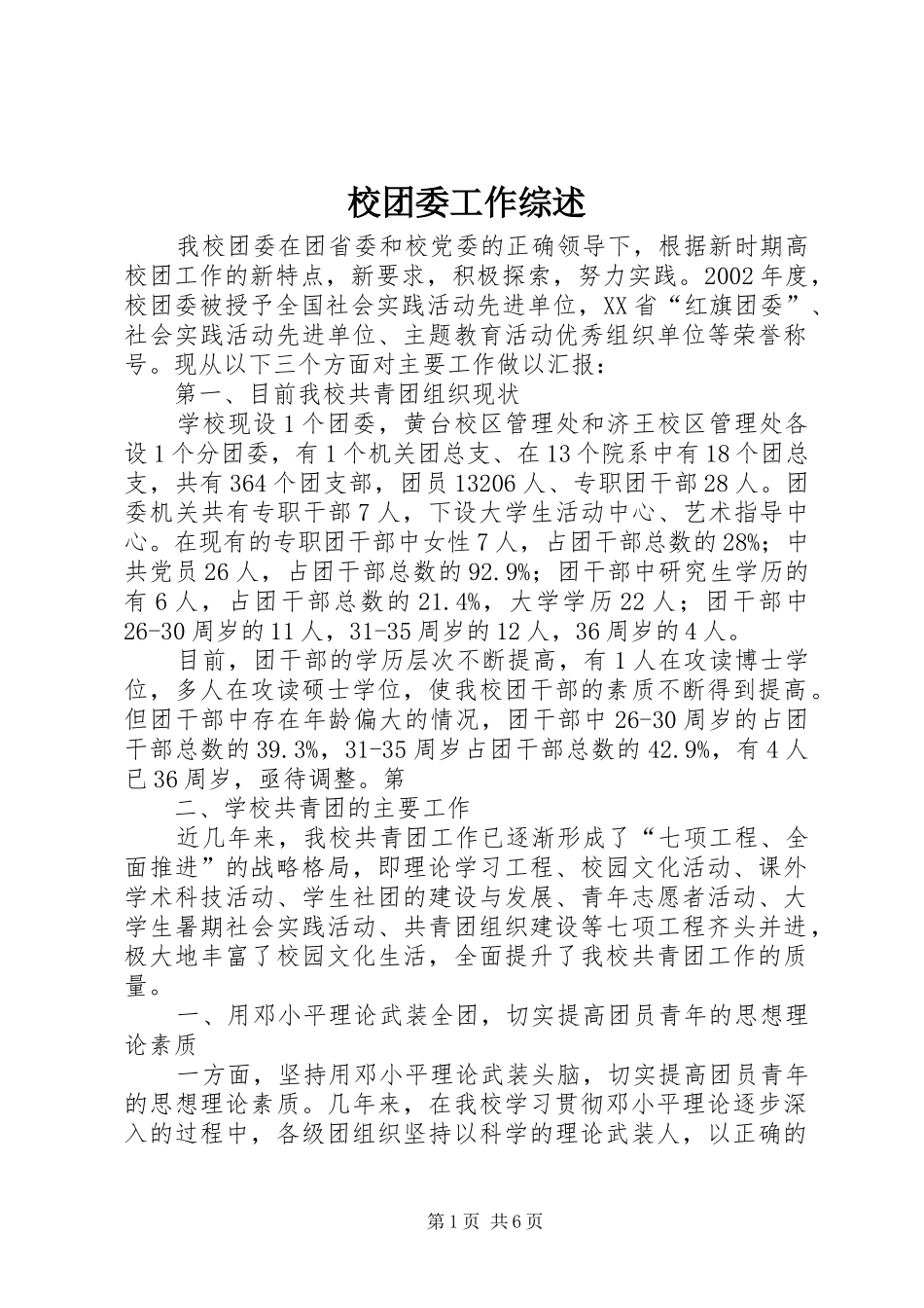 2024年校团委工作综述_第1页