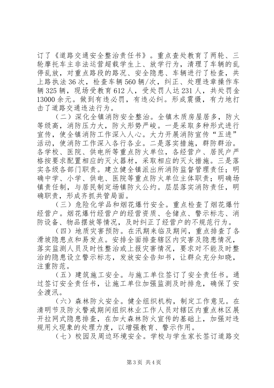 2024年乡镇年度重点安全工作总结_第3页