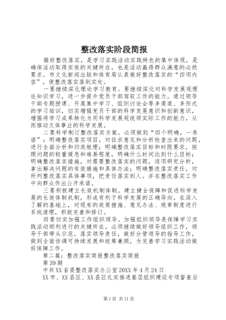 2024年整改落实阶段简报