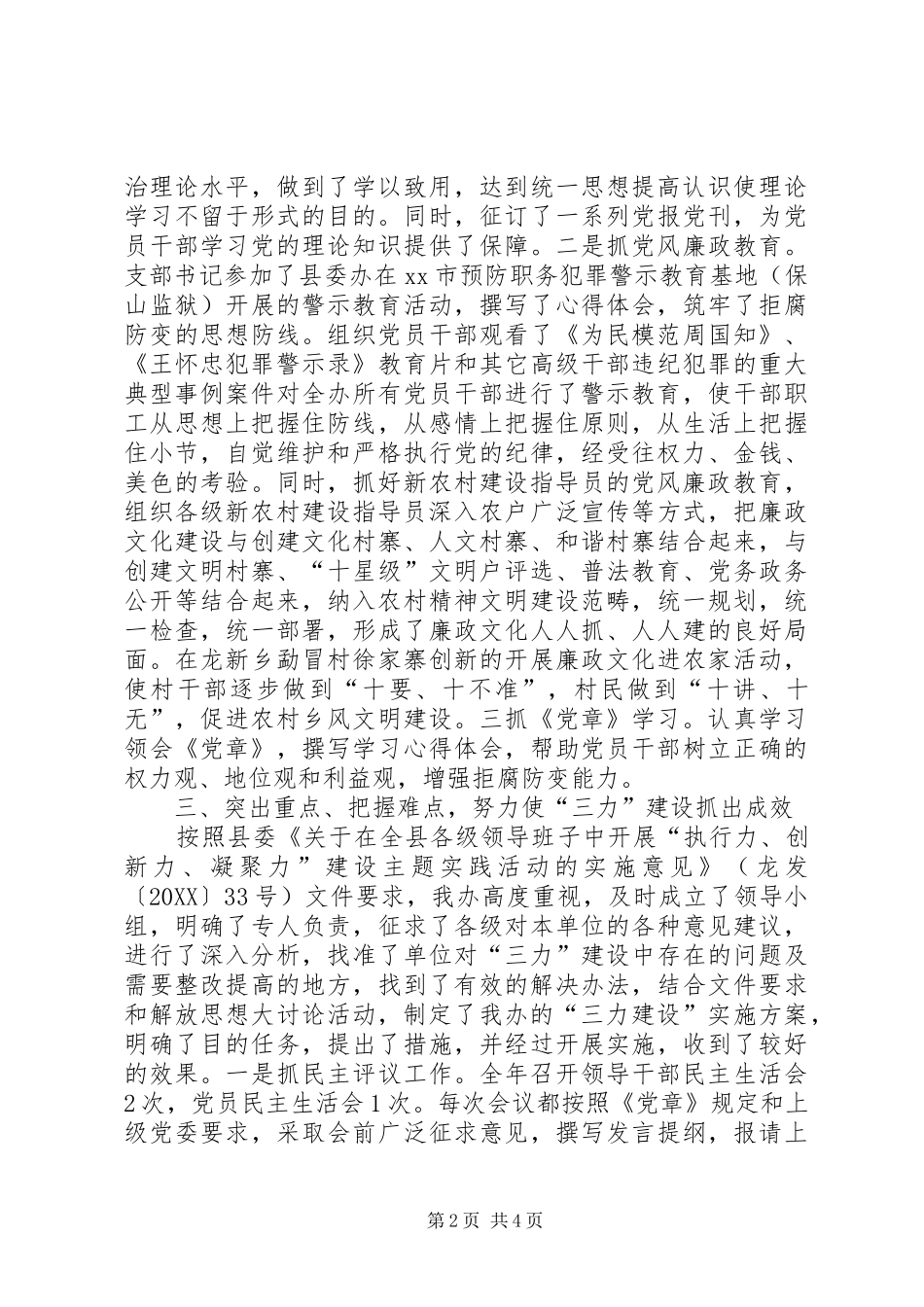 2024年乡镇农办党支部年度工作总结_第2页