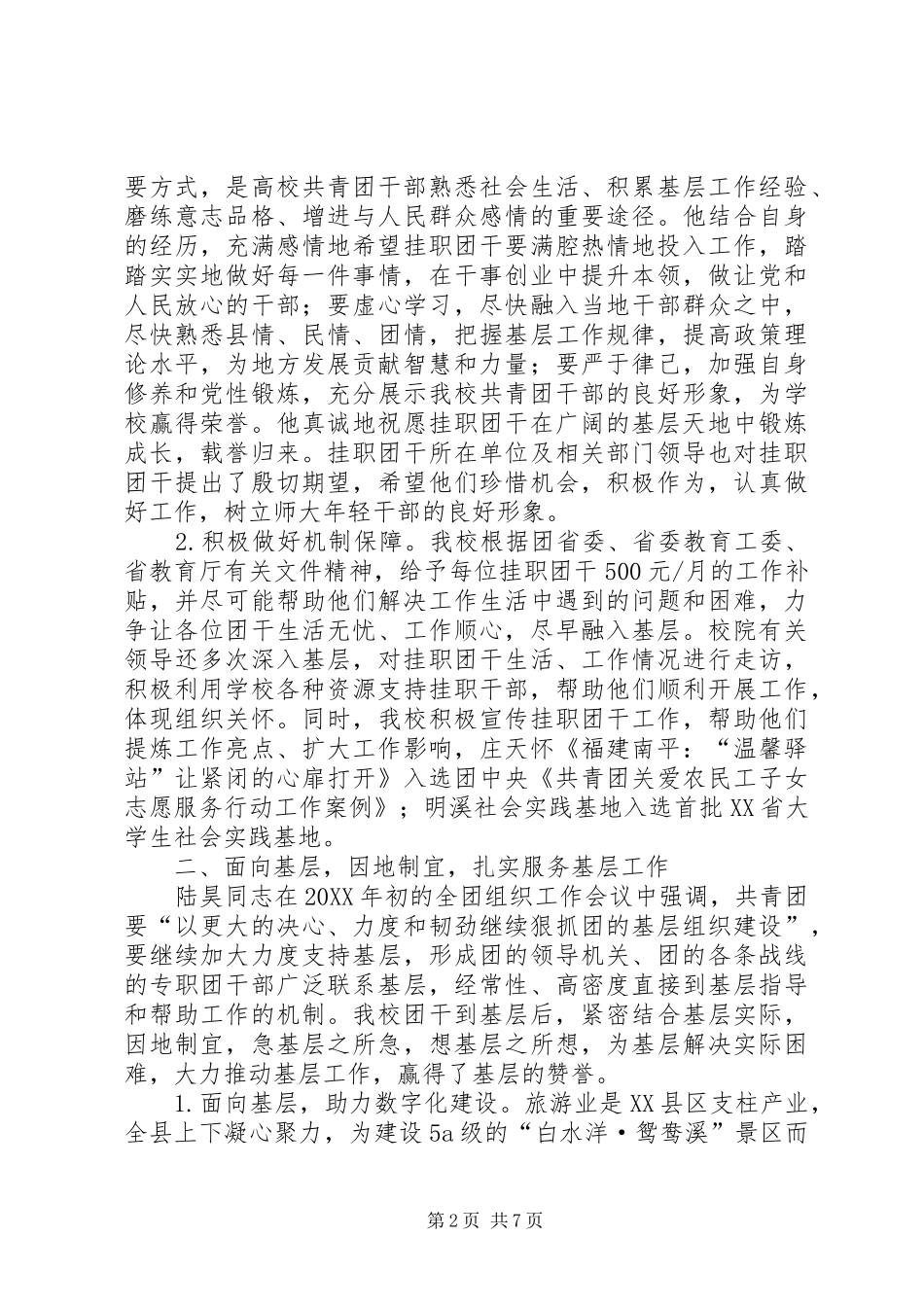 2024年校选派团干挂职县级团委工作综述_第2页