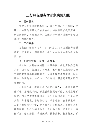 2024年正行风促服务树形象实施细则