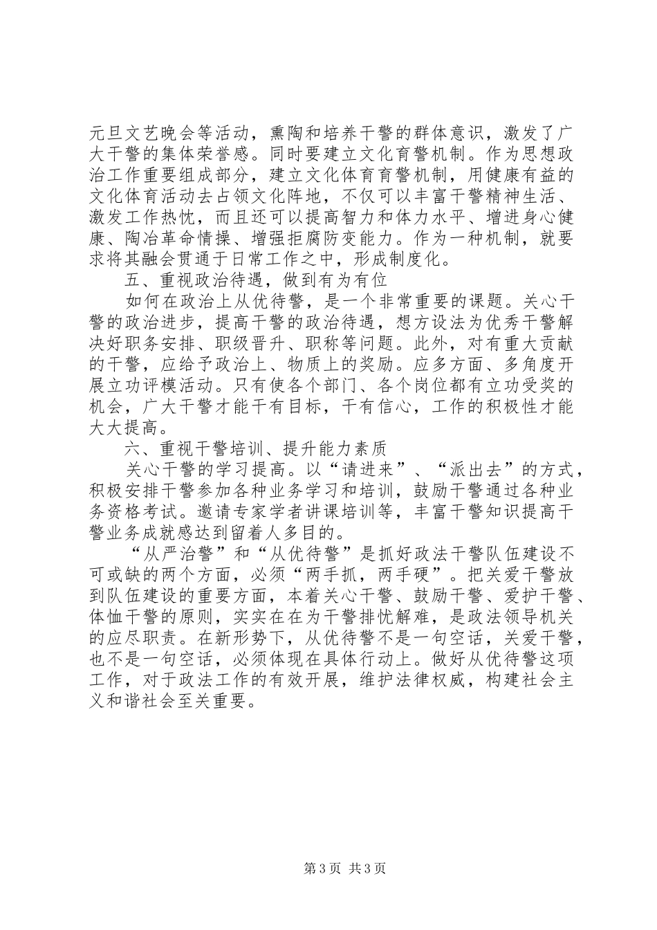 2024年政法队伍建设专题调研报告_第3页