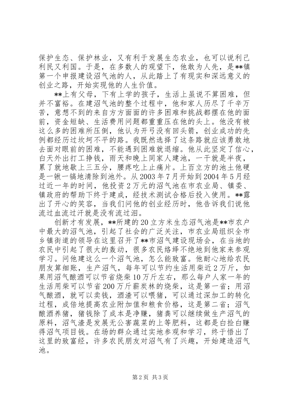 2024年乡镇农民致富带头人先进事迹材料_第2页
