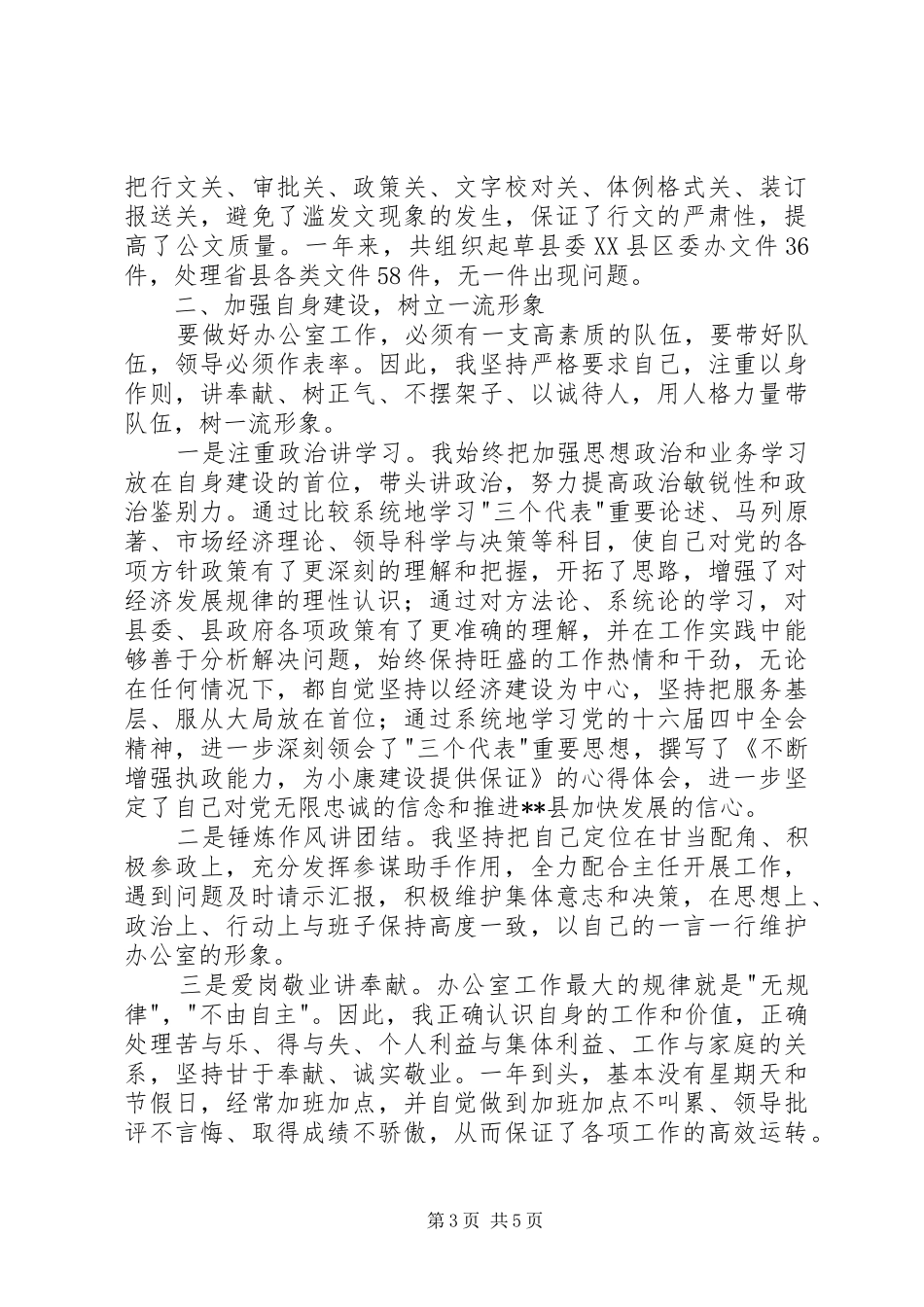 2024年政府办公室副主任年终述职报告_第3页