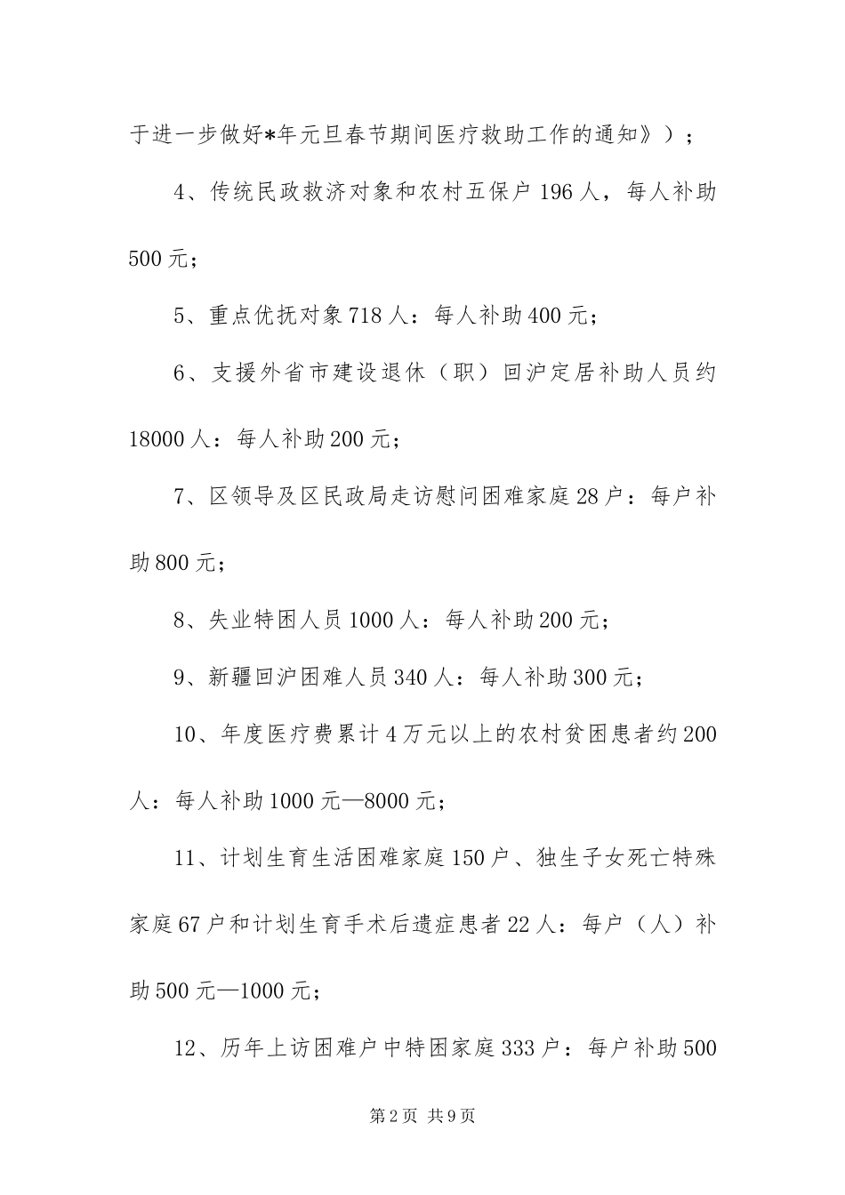 2024年政府节庆期间帮困工作方案_第2页