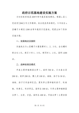 2024年政府示范基地建设实施方案
