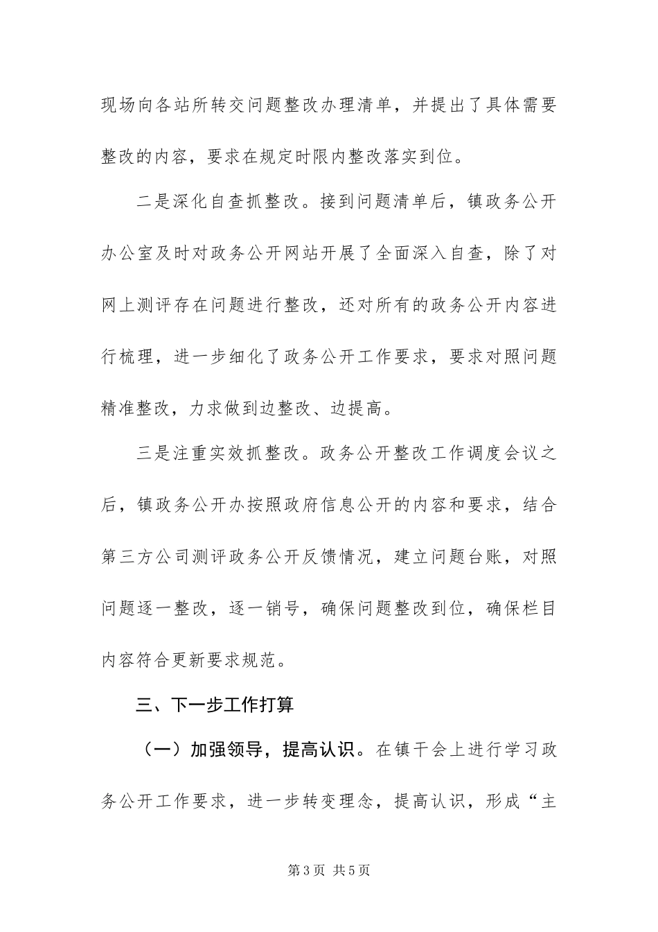 2024年政务公开工作整改落实情况报告_第3页