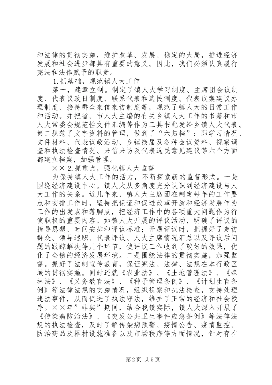 2024年乡镇人大主席致辞_第2页