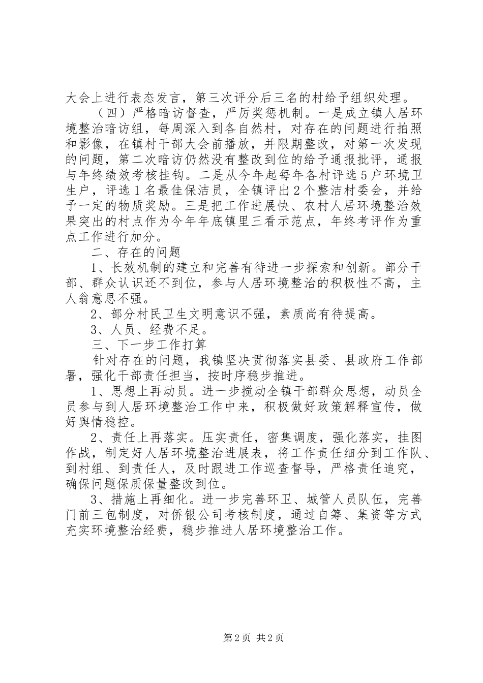 2024年乡镇人居环境工作总结_第2页