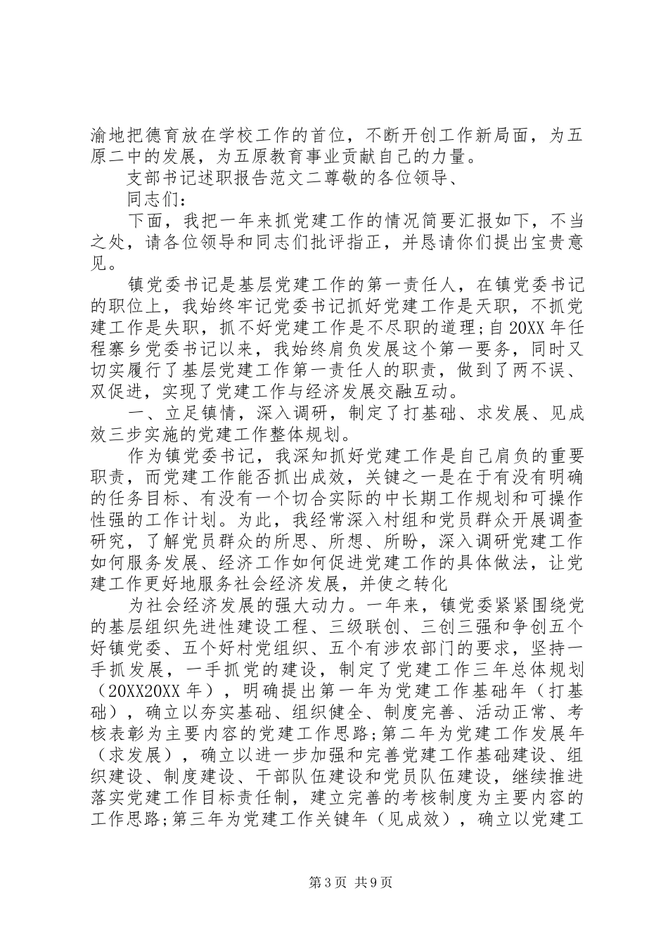 2024年支部书记述职报告怎样写_第3页