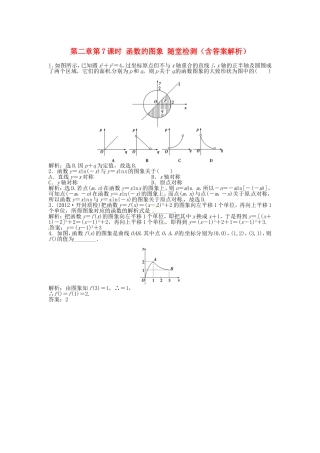 高考数学总复习 第二章第7课时 函数的图象随堂检测（含解析）