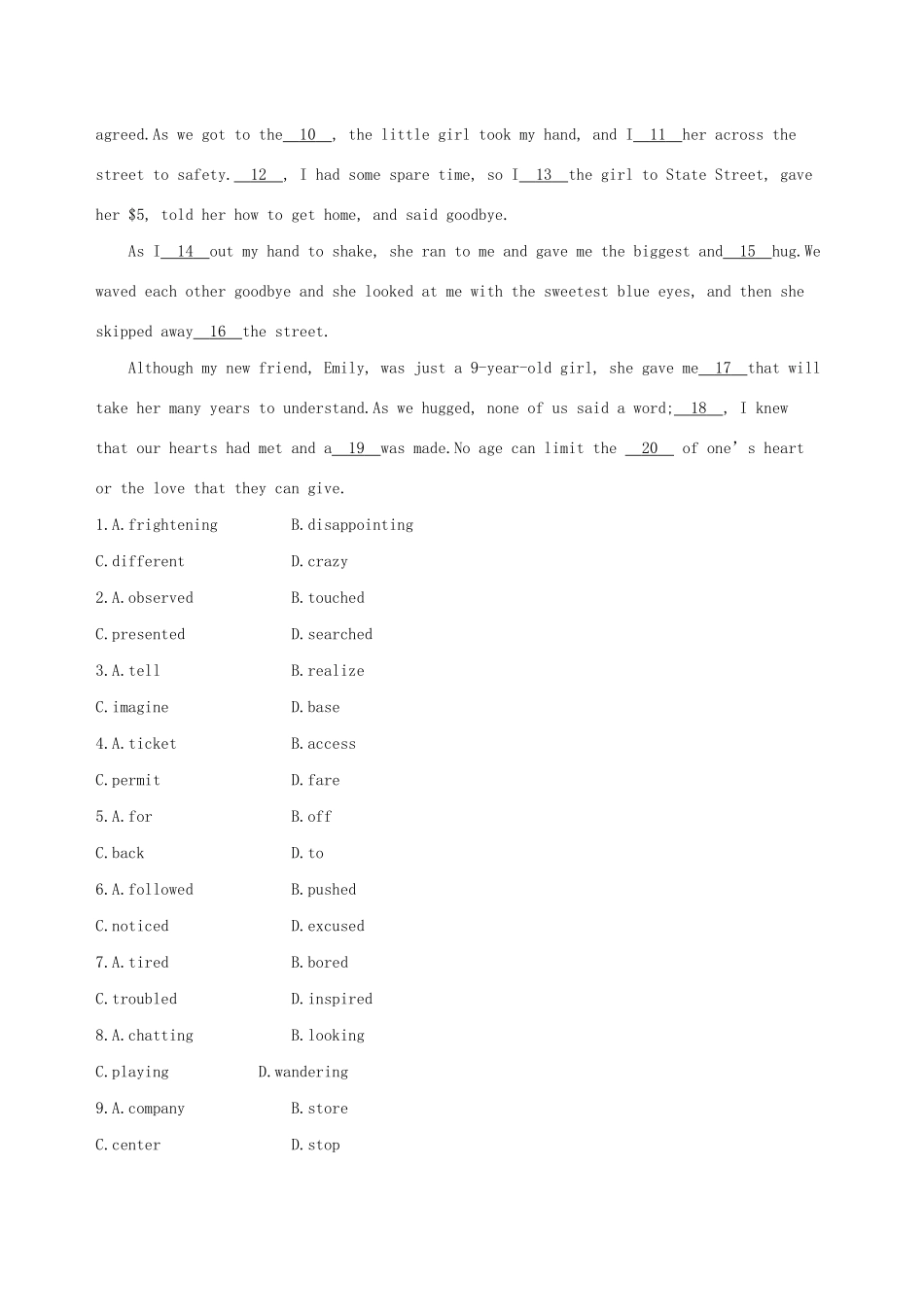 高考英语大一轮复习 Module 6 Films and TV Programmes题型组合训练六（B）（含解析）外研版必修2-外研版高三必修2英语试题_第3页