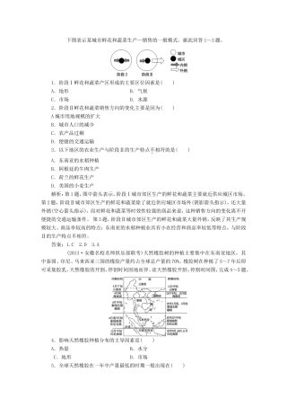 高考地理一轮复习 第八单元第一讲 农业的区位选择随堂演练+同步测评
