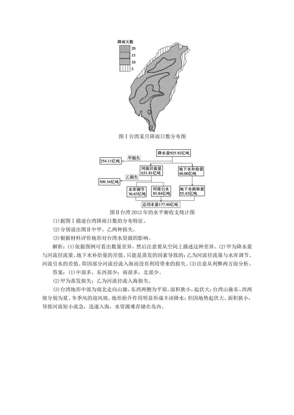 高考地理一轮复习 第十八单元第三讲 中国区域地理随堂演练+同步测评_第3页