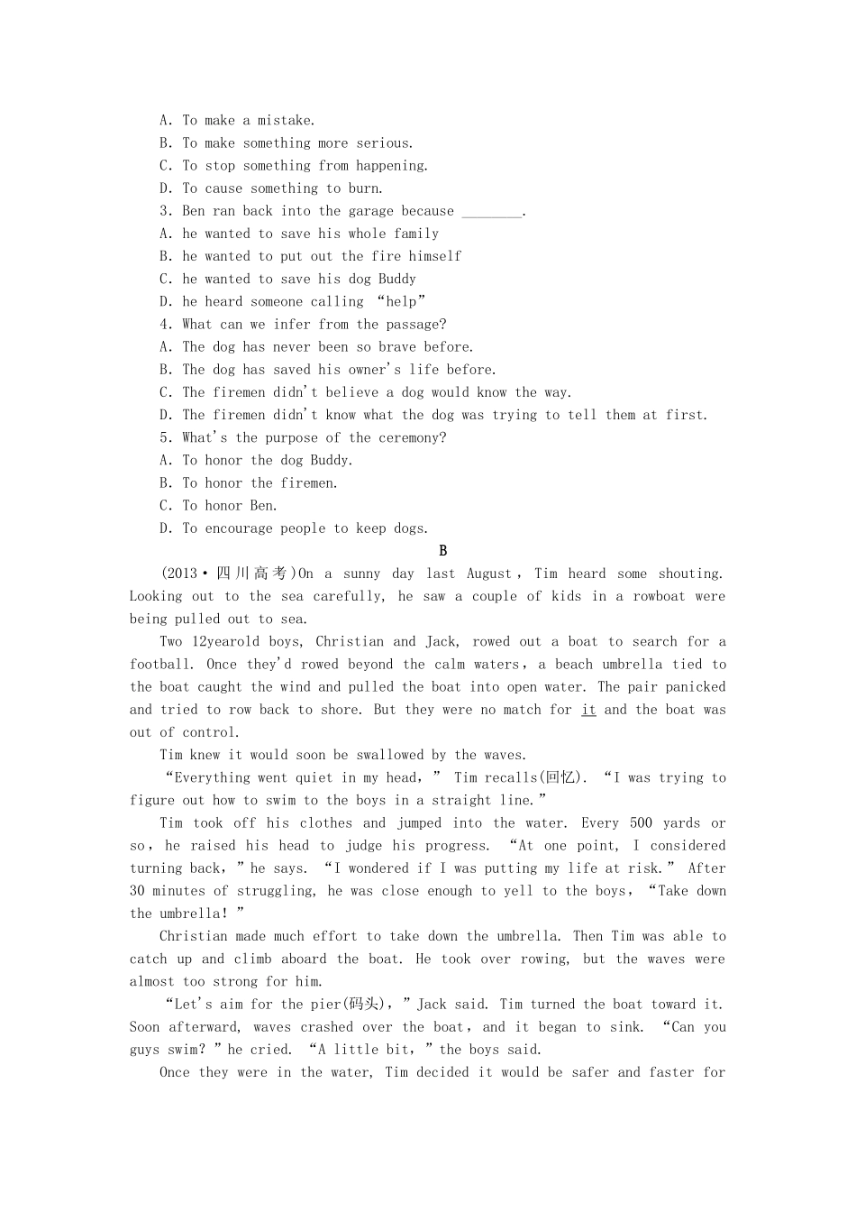高中英语 Module 1 Europe Cultural Corner & Writing课时作业 外研版必修3_第3页