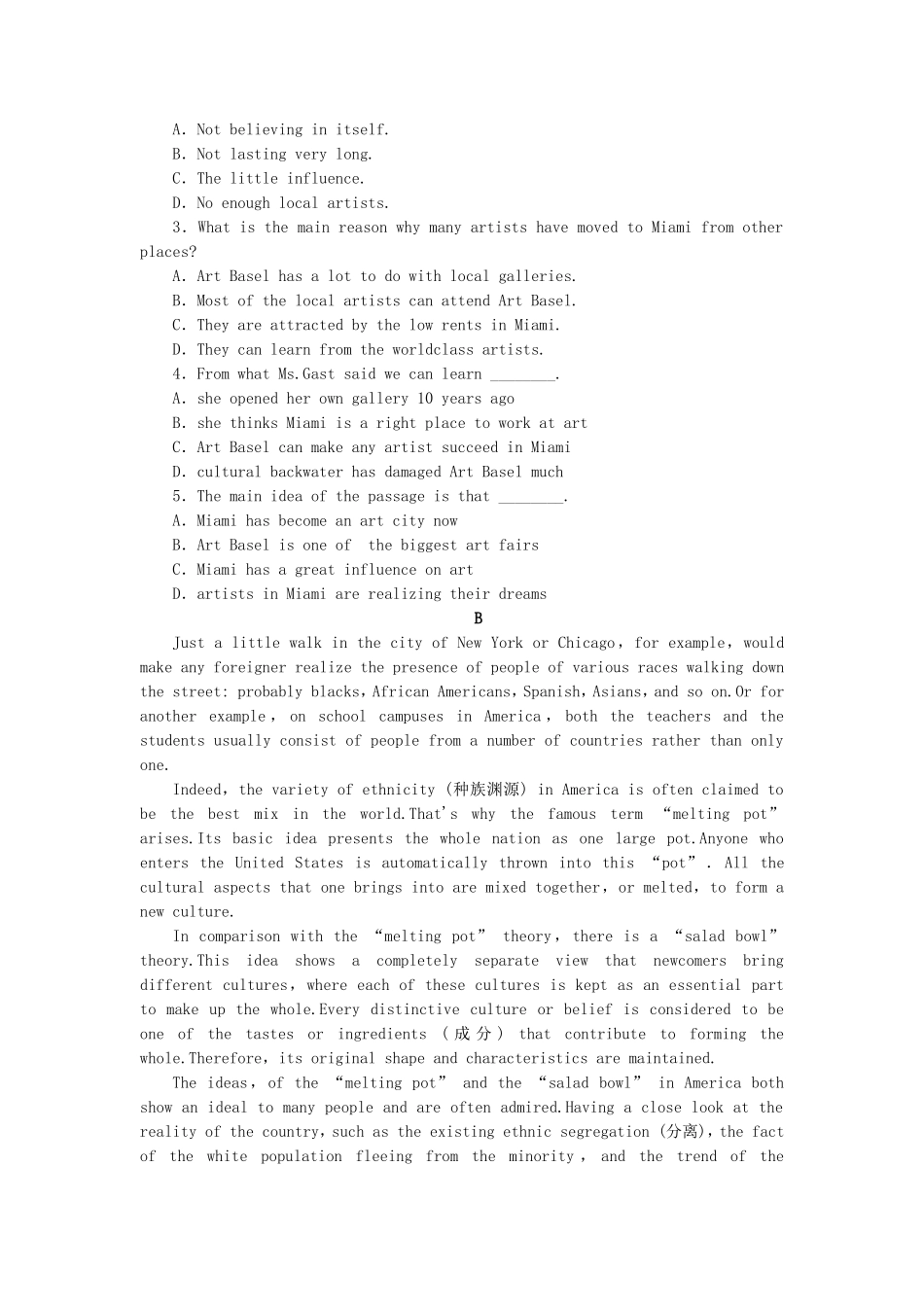高中英语 Unit 1　A land of diversity　Using Language课时作业（含答案，分析）新人教教版选修8_第3页