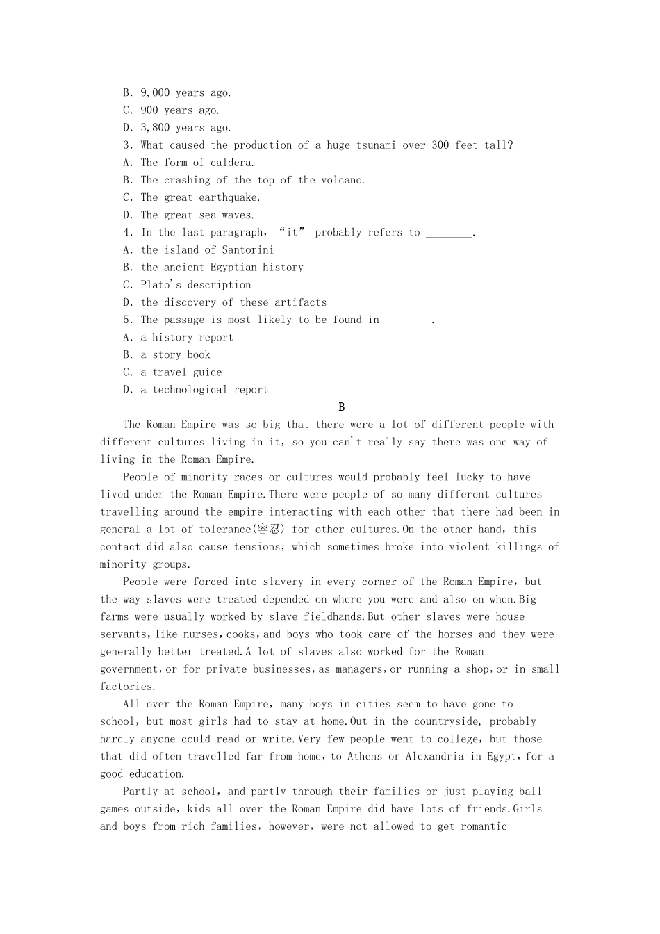 高中英语 Unit 5 Meeting your ancestors Using Language课时作业 新人教版选修8_第3页