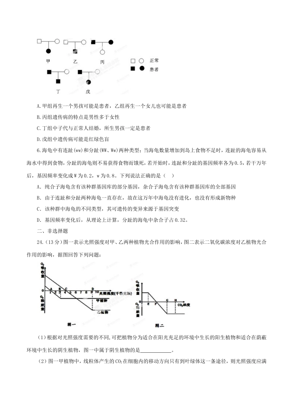 年高考生物预测卷 03_第2页