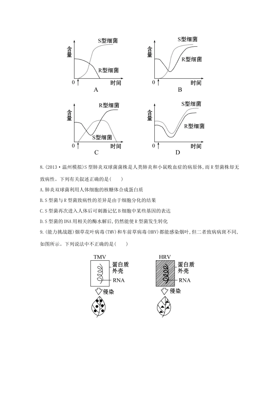 高考生物 DNA是主要的遗传物质课时作业_第3页