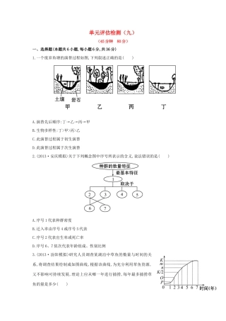 高考生物 单元评估检测（九）