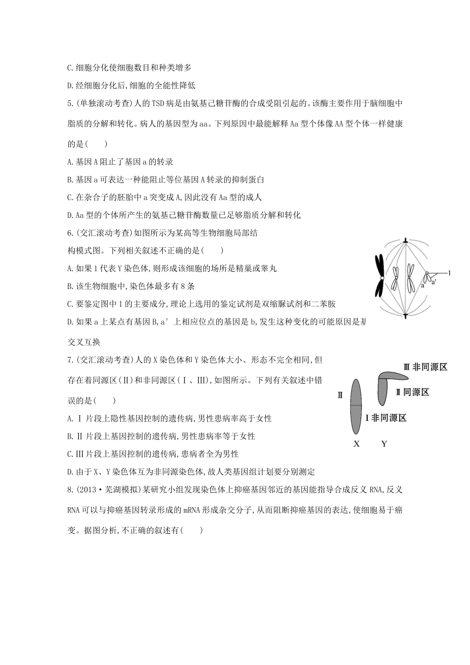 高考生物 阶段滚动检测（四）_第2页