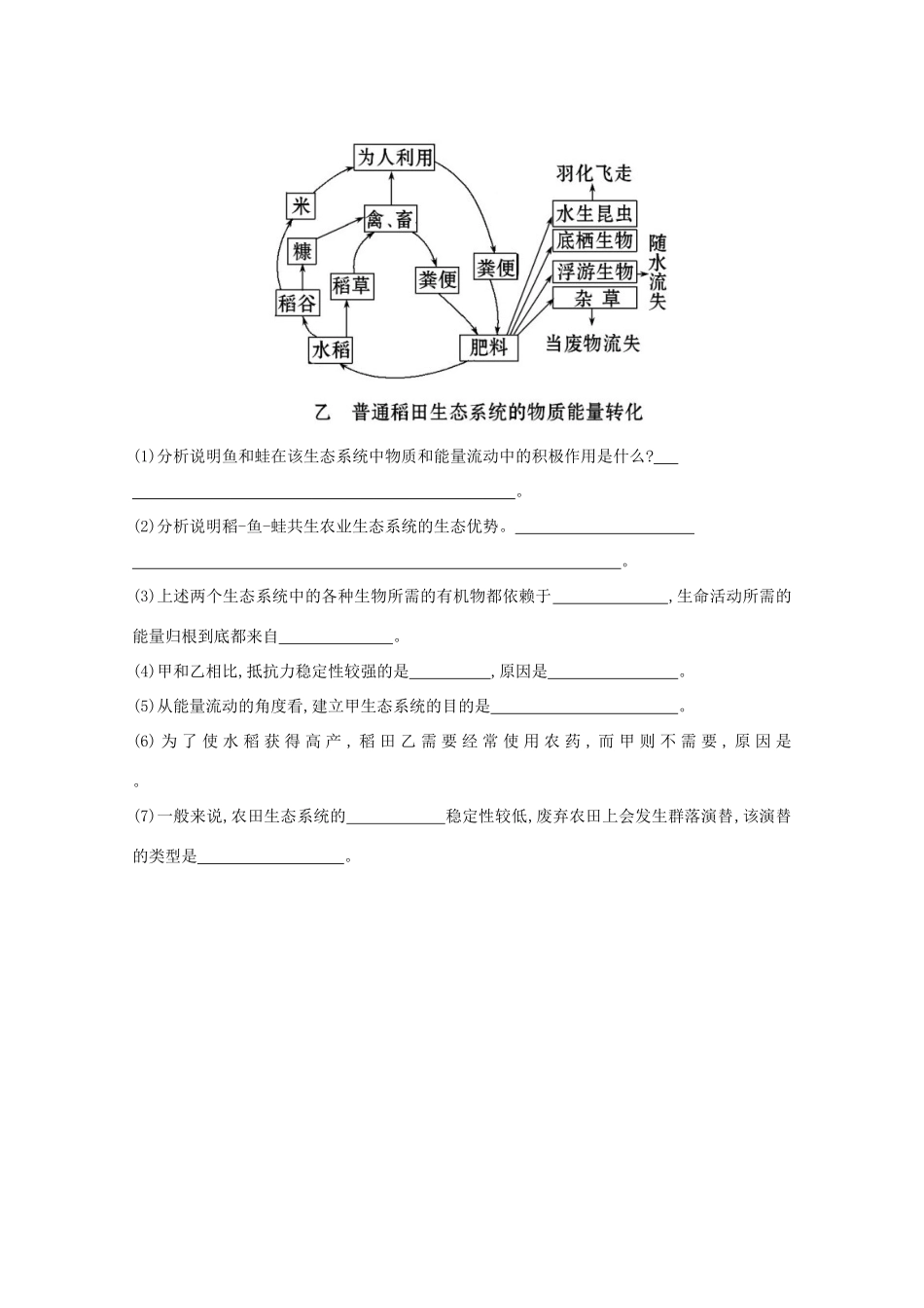 高考生物 生 态 工 程课时作业_第3页