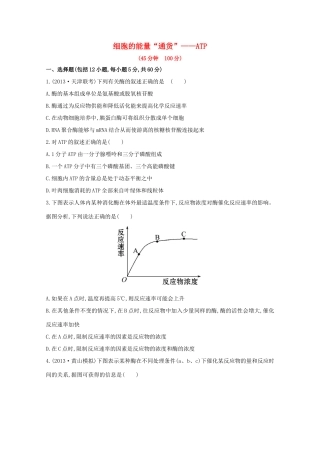 高考生物 细胞的能量“通货” ATP课时作业