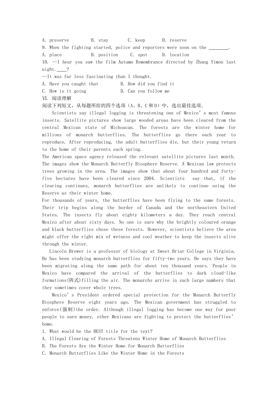 高考英语一轮复习巩固提升 Module 6 Animals in Danger详细解析 外研版必修5_第3页