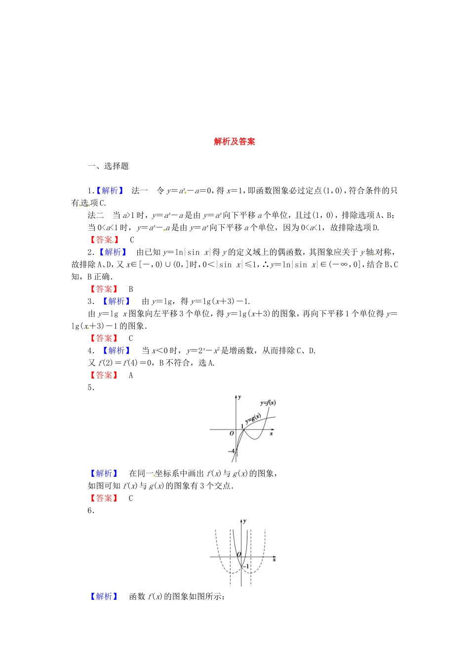 高考数学 函数的图象课后作业 文 新人教A版_第3页