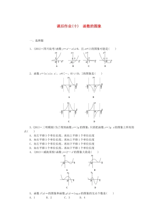 高考数学 函数的图象课后作业 文 新人教A版